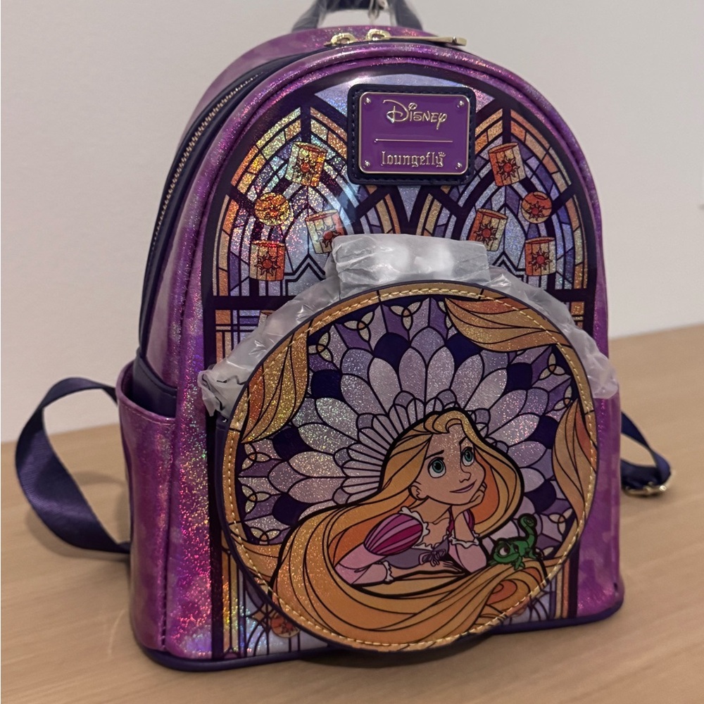 Loungefly Disney Stained Glass: Rapunzel Mini-Backpack, Amazon Exclusive